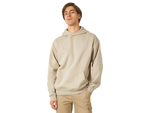 Толстовка с капюшоном оверсайз Berlin унисекс, оливковый - рис 2.