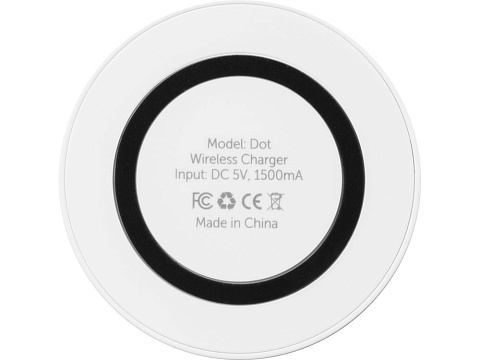 Беспроводное зарядное устройство Dot, 5 Вт, белый/черный - рис 5.