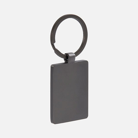 Брелок Gun Metal Leather Rectangle, графитовый - рис 3.