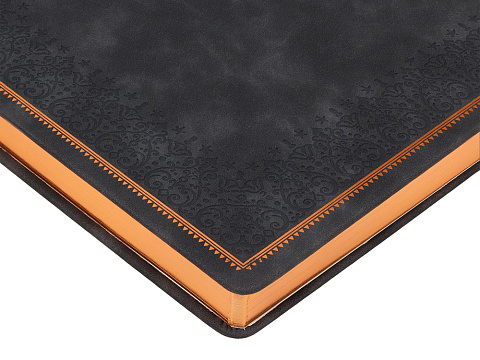 Ежедневник недатированный А4 Royal, черный с бронзовым срезом - рис 5.