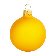 Стеклянный шар желтый матовый, заготовка шара 6 см, цвет 23, матовый