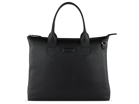 Сумка-шоппер BUGATTI ЭЛЬЗА | ELSA, чёрная, воловья кожа/полиэстер, 46х11х31,5 см - рис 2.