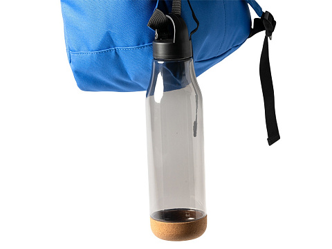 Бутылка Basti с пластиковым корпусом и пробковым дном, черный - рис 6.