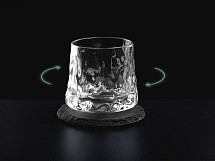 Вращающийся бокал для виски на сланцевом костере Bromo