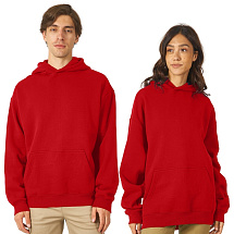 Толстовка с капюшоном оверсайз Berlin унисекс, красный