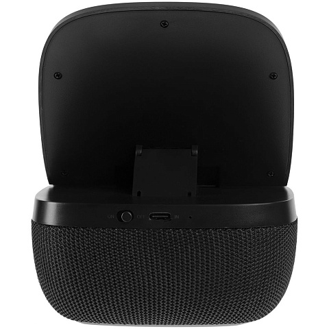 Колонка c беспроводной зарядкой Esca, черная - рис 11.