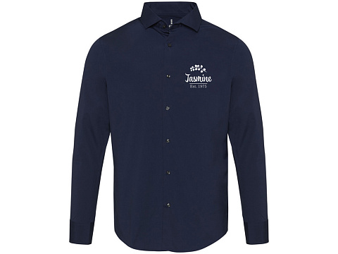 Carnelian мужская рубашка из поплина - Navy Blue - рис 5.