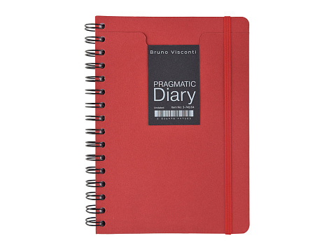 Ежедневник недатированный на гребне А5 Pragmatic, красный - рис 8.