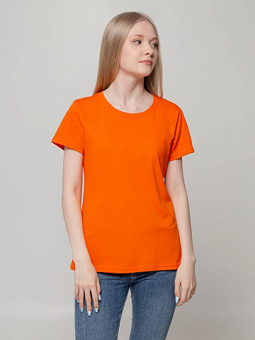Футболка женская T-bolka Lady, оранжевая - рис 6.