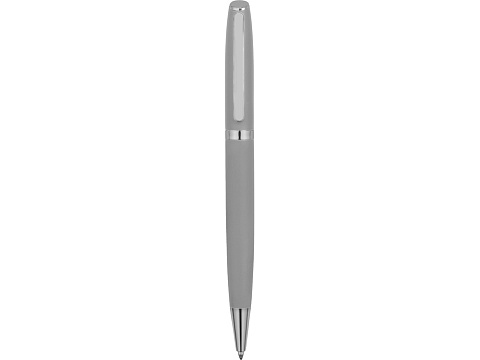 Ручка металлическая шариковая Flow soft-touch, светло-серый/серебристый - рис 2.