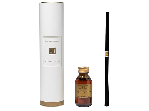 Ароматический диффузор с палочками, Россо: апельсин и клубника, дуб, 100 мл - рис 2.