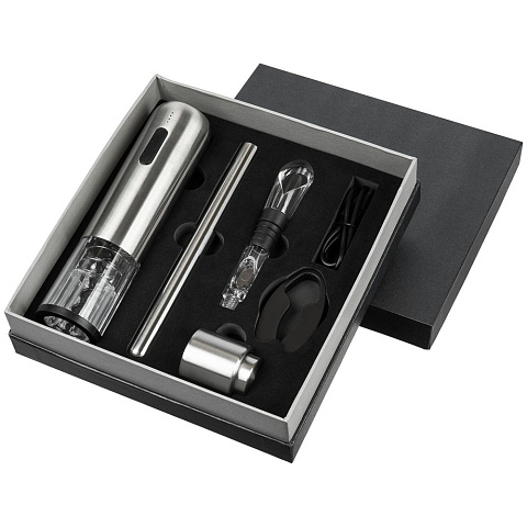 Винный набор Veritas, черный с серебристым - рис 3.