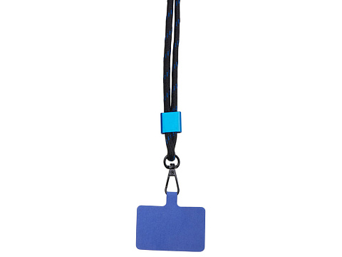 Ремешок на шею для телефона Риксо, синий/черный - рис 2.