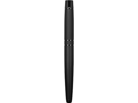 Ручка металлическая роллер Uma VIP R GUM soft-touch с зеркальной гравировкой, черный - рис 7.