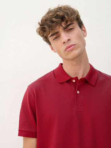 Рубашка поло унисекс Pacific, красная - рис 6.