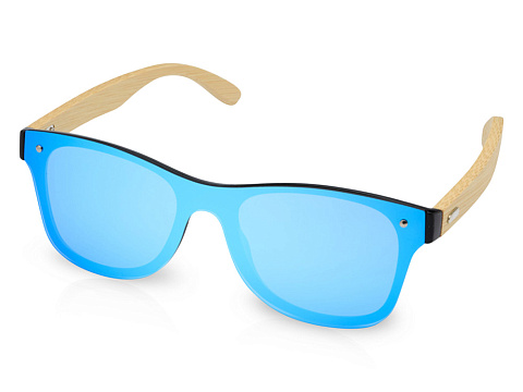 Солнцезащитные очки Tan с бамбуковыми дужками - Cиний