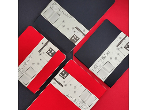 Скетчбук Sketch & Art в мягком переплете 140х210 мм, 100 л. бежевой бумаги 100 гр., красный - рис 7.