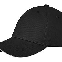 Бейсболка Darton, 6 панелей, черный