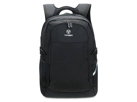 Рюкзак TORBER МЕГАПОЛИС с отделением для ноутбука 16, чёрный, полиэстер, 47 х 34 x 28 см