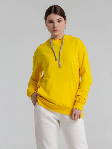 Толстовка с капюшоном Unit Kirenga, желтая - рис 8.