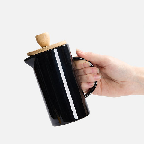 Френч-пресс Ceramero, черный - рис 5.