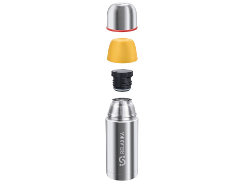 Термос Relaxika 102, 2 чашки, 750 мл, стальной - рис 3.